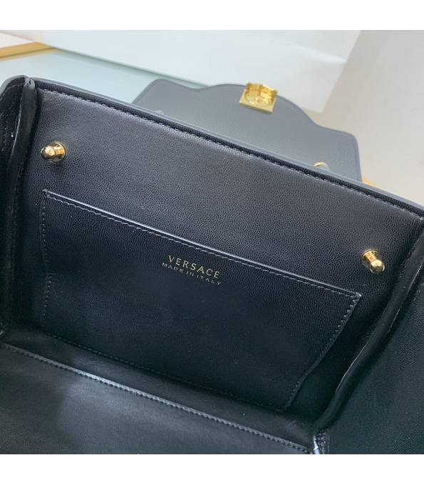 Versace Black Original Leather La Medusa Small Handbag-7