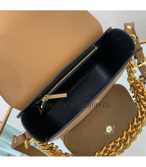Versace Brown Original Leather La Medusa Medium Shoulder Bag-6