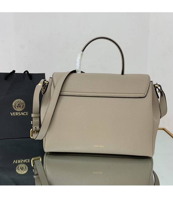 Versace Grey Original Leather La Medusa Large Handbag-1