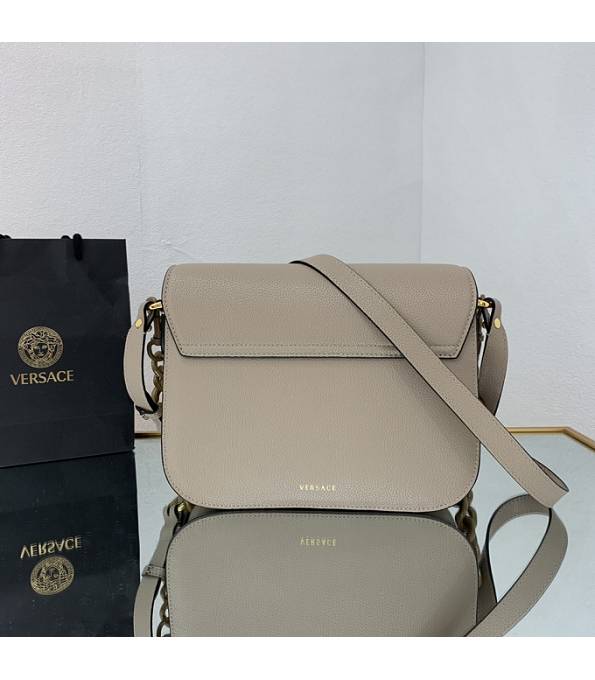 Versace Grey Original Leather La Medusa Medium Shoulder Bag-1