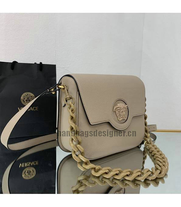 Versace Grey Original Leather La Medusa Medium Shoulder Bag-2