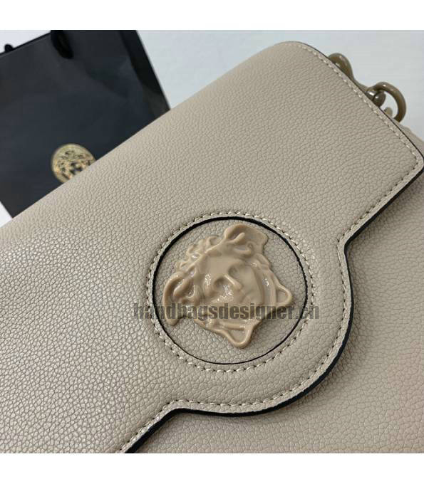 Versace Grey Original Leather La Medusa Medium Shoulder Bag-3