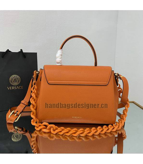 Versace Orange Original Leather La Medusa Medium Handbag-2