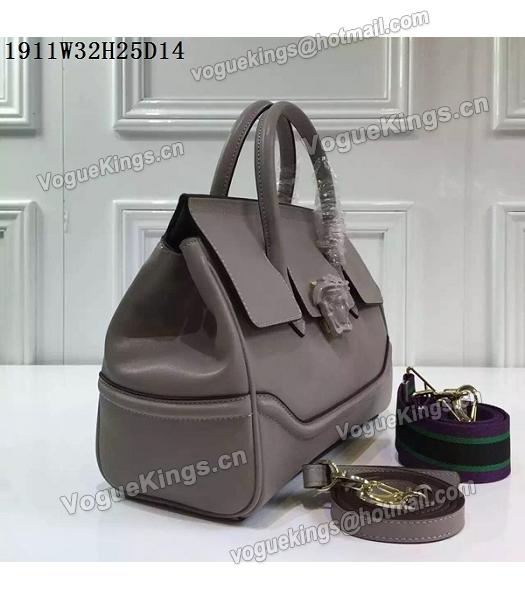 Versace Palazzo Empire Grey Leather Top Handle Bag-2