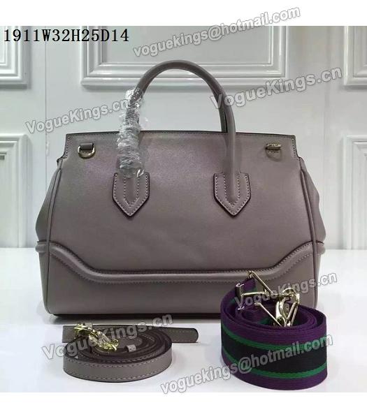 Versace Palazzo Empire Grey Leather Top Handle Bag-5