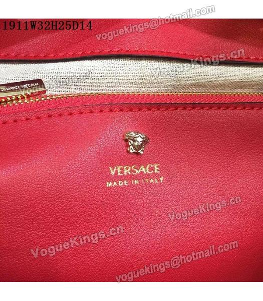 Versace Palazzo Empire Leather Top Handle Bag Red-1