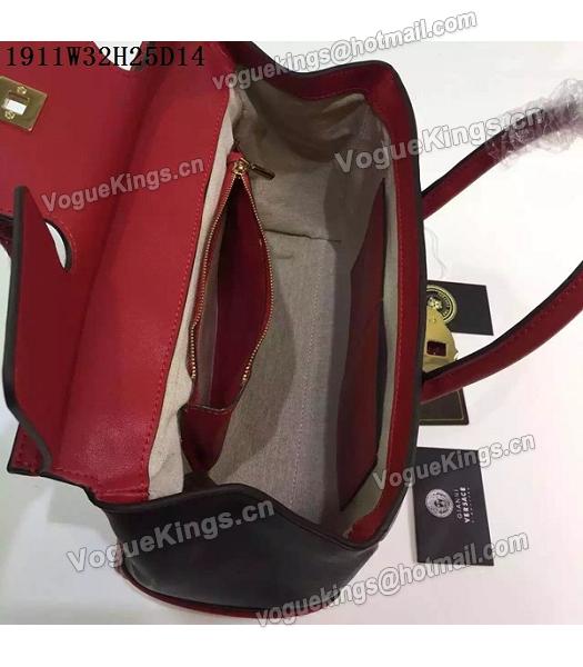 Versace Palazzo Empire Leather Top Handle Bag Red-2
