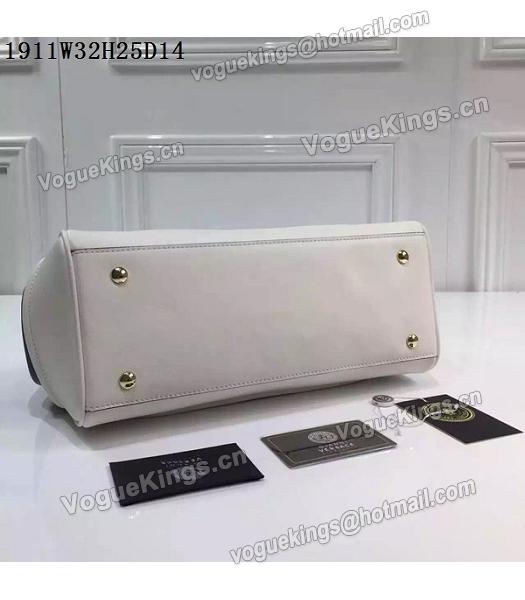 Versace Palazzo Empire Leather Top Handle Bag White-5