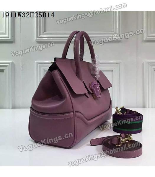 Versace Palazzo Empire Purple Leather Top Handle Bag-1