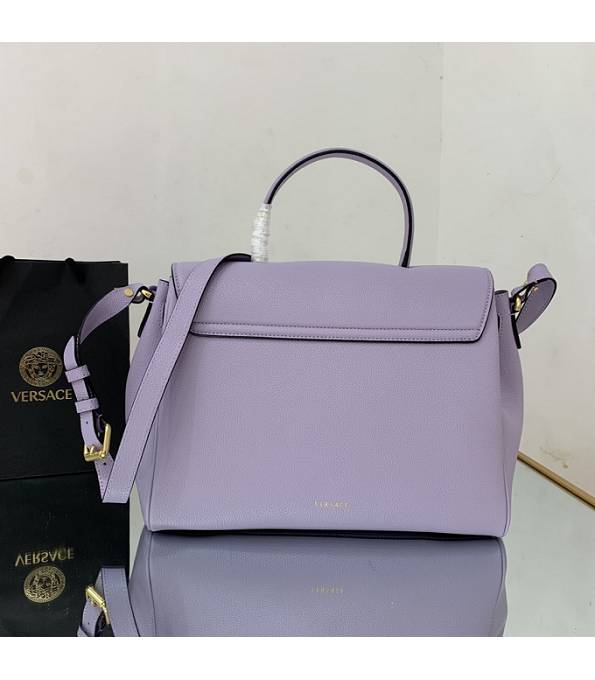 Versace Purple Original Leather La Medusa Large Handbag-1