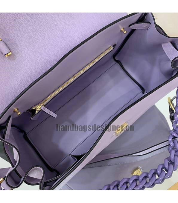 Versace Purple Original Leather La Medusa Large Handbag-6