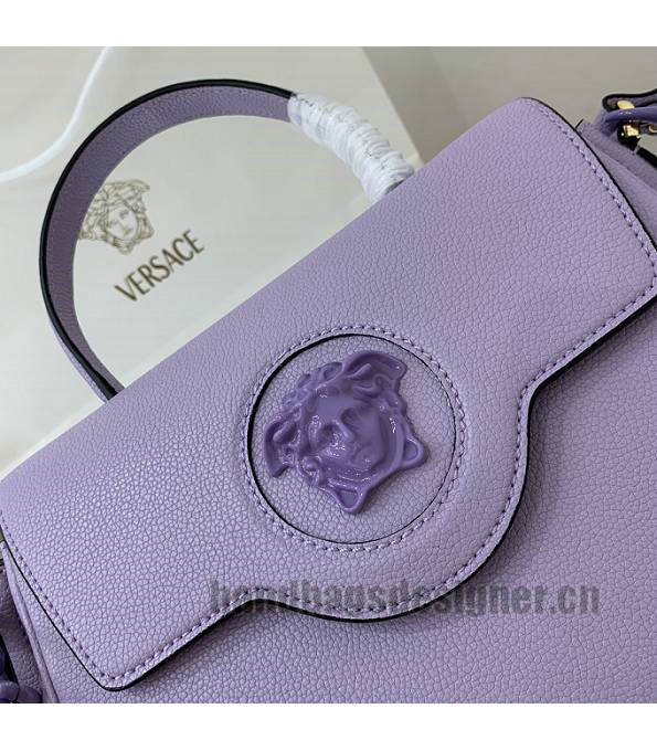 Versace Purple Original Leather La Medusa Medium Handbag-4