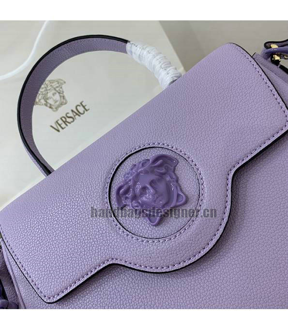 Versace Purple Original Leather La Medusa Medium Handbag-4