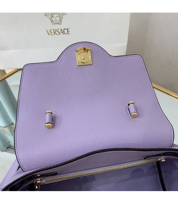 Versace Purple Original Leather La Medusa Medium Handbag-5