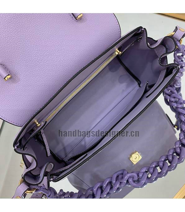Versace Purple Original Leather La Medusa Medium Handbag-6
