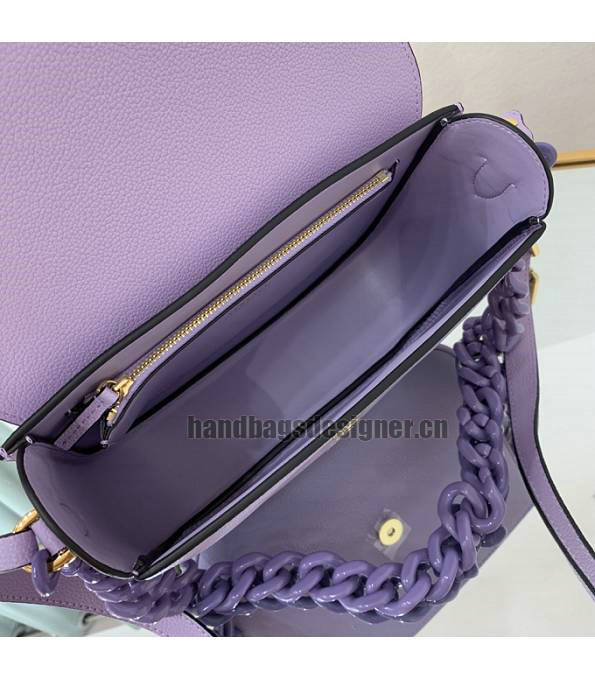 Versace Purple Original Leather La Medusa Medium Shoulder Bag-6