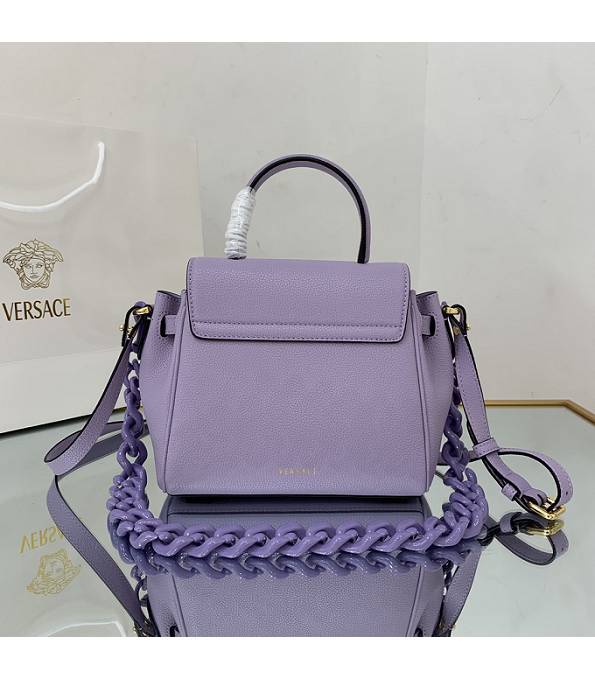 Versace Purple Original Leather La Medusa Small Handbag-1