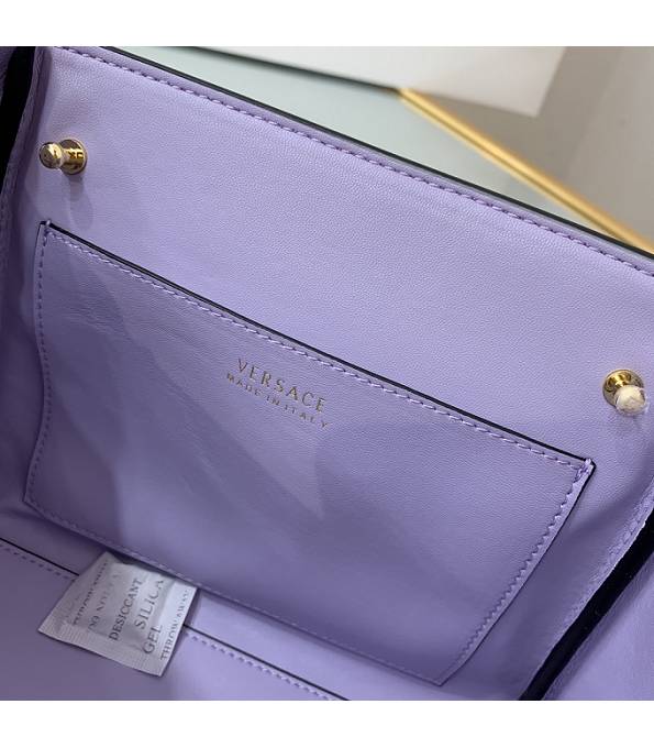 Versace Purple Original Leather La Medusa Small Handbag-7