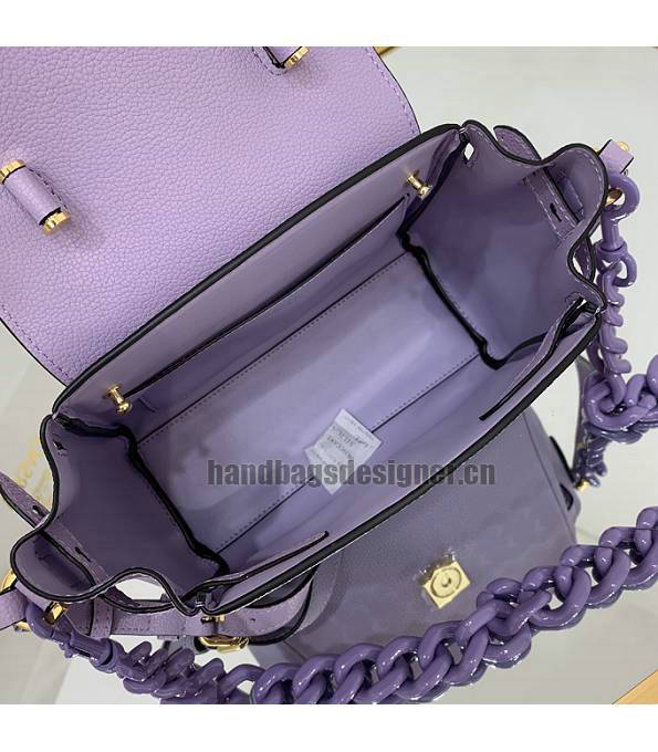 Versace Purple Original Leather La Medusa Small Handbag-6
