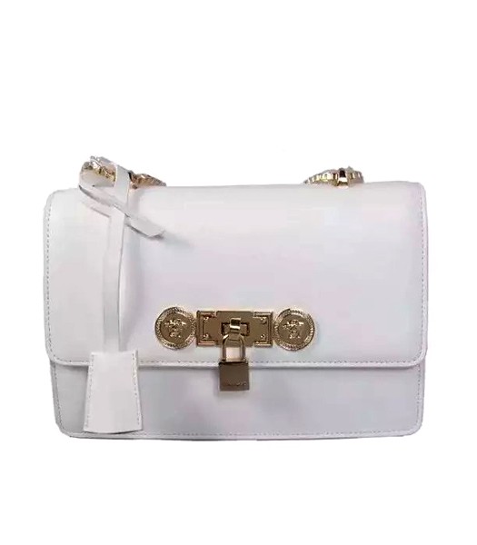 Versace The Newest Cow Leather Shoulder Bag 2026 White