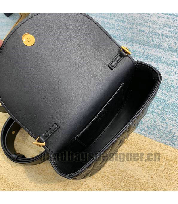 Versace Virtus Black Original Quilted Leather Golden Metal Belt Bag-7
