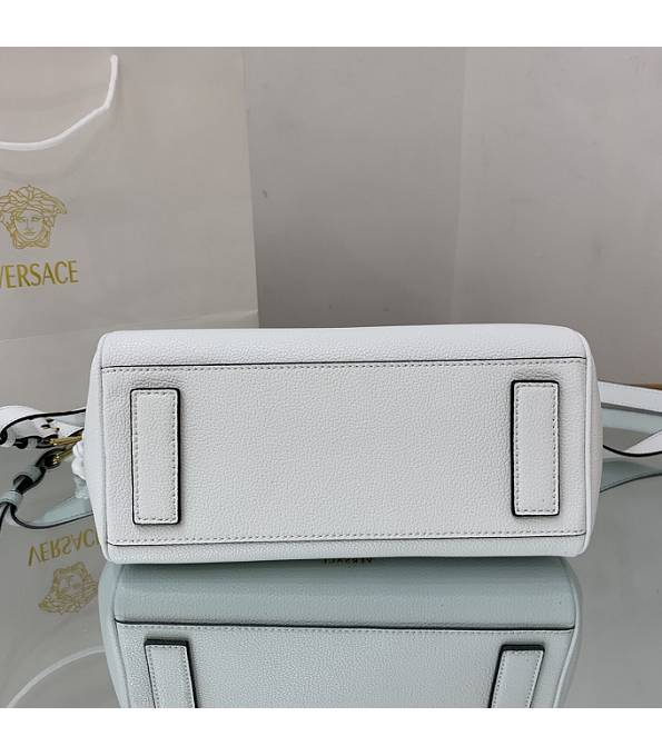 Versace White Original Leather La Medusa Medium Handbag-8
