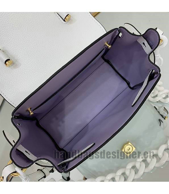 Versace White Original Leather La Medusa Small Handbag-6
