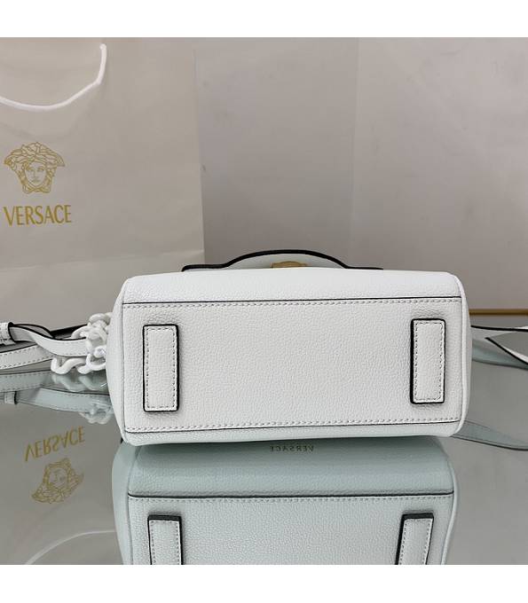 Versace White Original Leather La Medusa Small Handbag-8