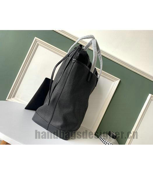 YSL Black Canvas With Original Leather Shopping Bag-7