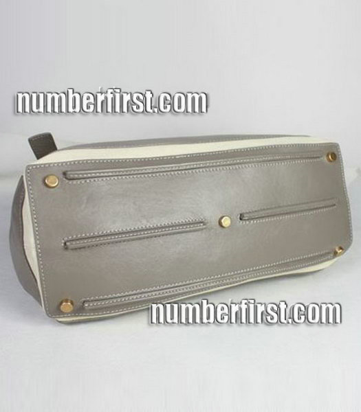 YSL Grey Leather Tote Bag -2