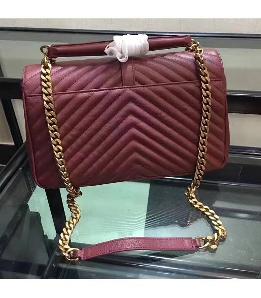 YSL Jujube Matelasse Origianl Leather Golden Chains 32cm Top Handle Bag-1