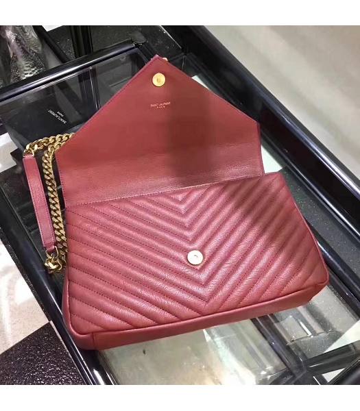 YSL Jujube Matelasse Origianl Leather Golden Chains 32cm Top Handle Bag-3