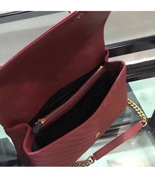 YSL Jujube Matelasse Origianl Leather Golden Chains 32cm Top Handle Bag-5