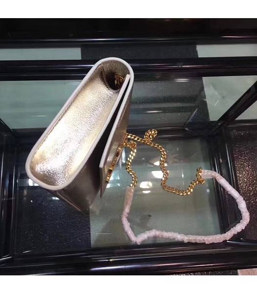 YSL Kate Golden Diamond Veins Calfskin Leather Golden Chains 24cm Shoulder Bag-1