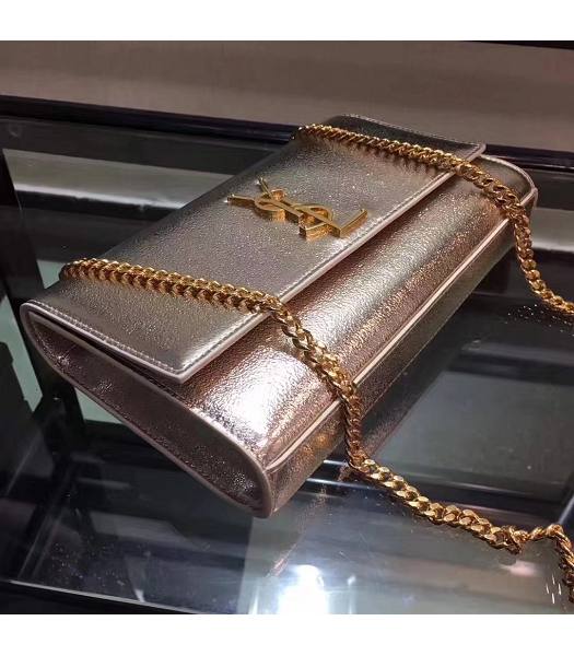 YSL Kate Golden Diamond Veins Calfskin Leather Golden Chains 24cm Shoulder Bag-2