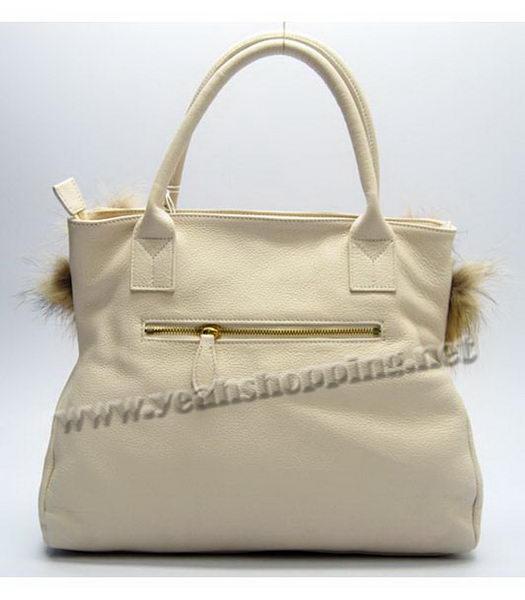 YSL New Tote Handbag Offwhite Leather-3