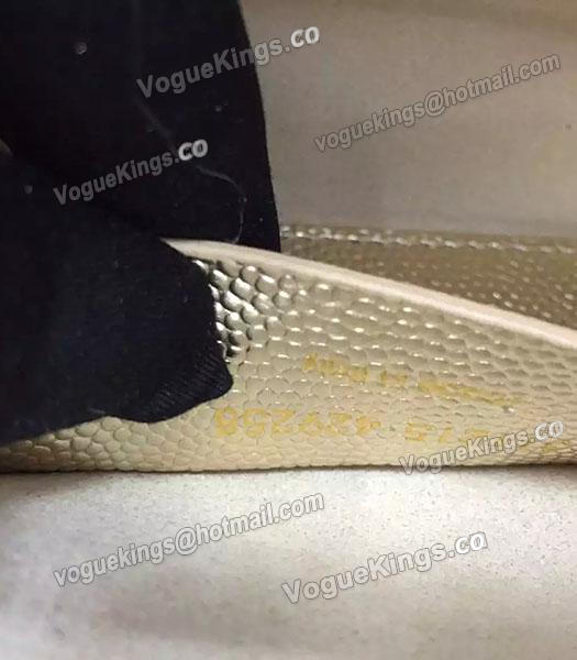 YSL Original Calfskin Caviar Leather 28cm Clutch Gold-7