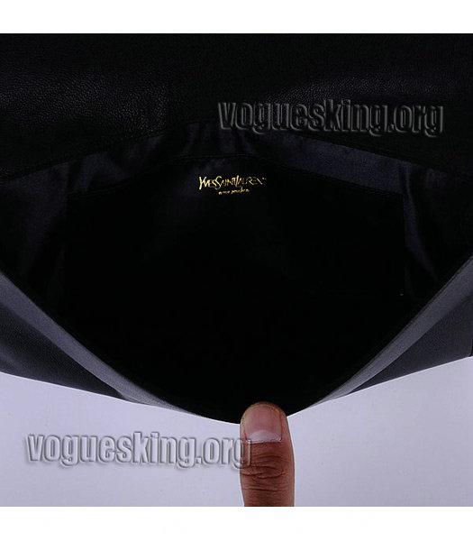 Yves Saint Laurent Belle De Jour Black Lambskin Leather Clutch-6