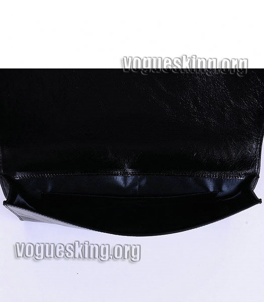 Yves Saint Laurent Belle De Jour Black Oil Leather Clutch-5