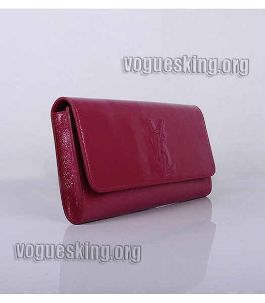 Yves Saint Laurent Belle De Jour Fuchsia Patent Leather Clutch-1
