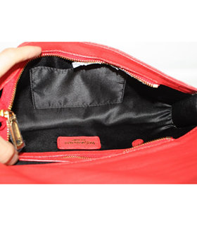 Yves Saint Laurent Belle De Jour Red Calfskin Leather Clutch Bag