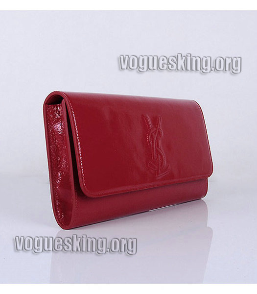 Yves Saint Laurent Belle De Jour Red Patent Leather Clutch-1