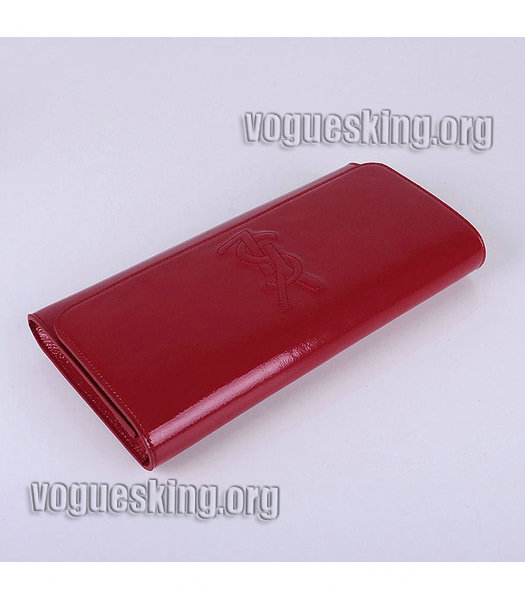 Yves Saint Laurent Belle De Jour Red Patent Leather Clutch-4