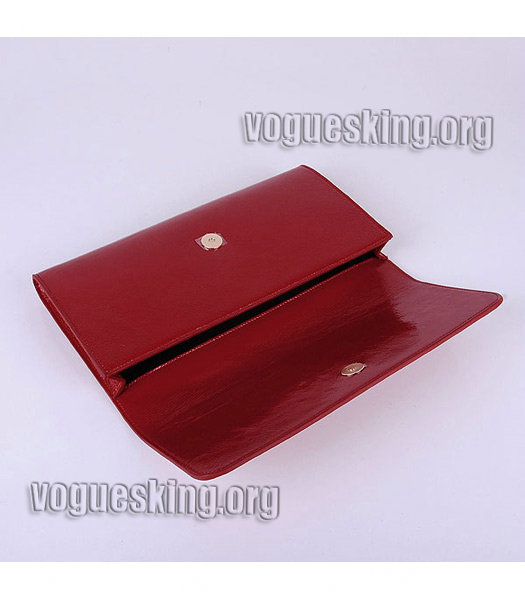 Yves Saint Laurent Belle De Jour Red Patent Leather Clutch-5