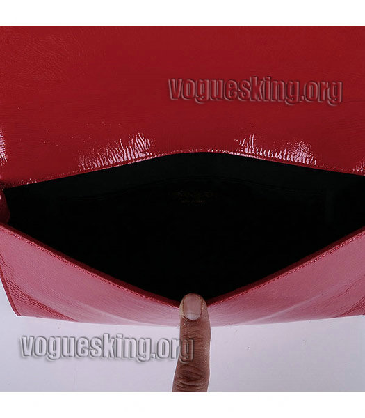 Yves Saint Laurent Belle De Jour Red Patent Leather Clutch-6