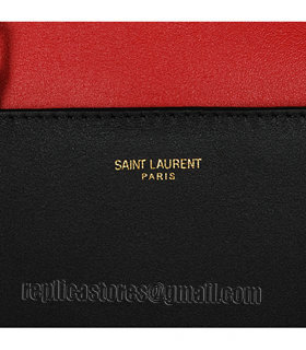 Yves Saint Laurent Birkin Tote Bag Black/Red Original Leather-4