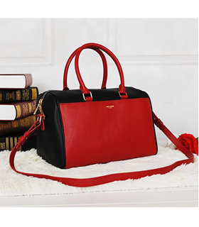 Yves Saint Laurent Birkin Tote Bag Red/Black Original Leather