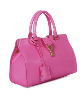 Yves Saint Laurent Cabas Chyc Pink Leather Small Tote Bag