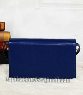 Yves Saint Laurent Cabas Chyc Sapphire Blue Lambskin Leather Shoulder Bag-1