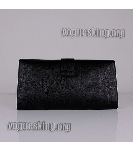 Yves Saint Laurent Chyc Textured Original Leather Clutch Black Calfskin-2